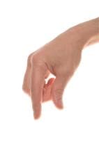 Hand with two fingers in a pinch gesture