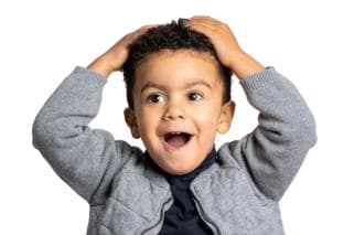 A child having an aha moment