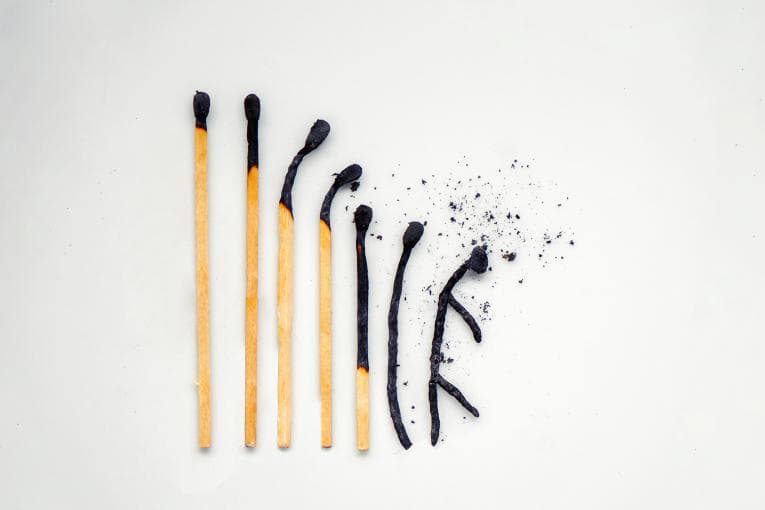 set of burnt out matches