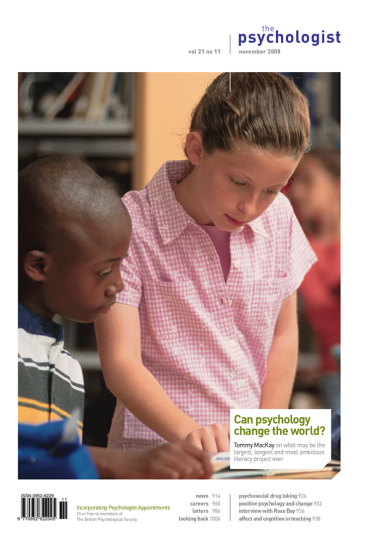 Psychologist front cover November 2008