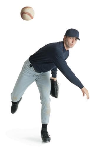 Throwing a baseball