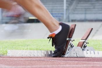 Runer's leg on the mark
