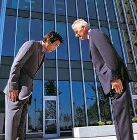 bowing in greeting