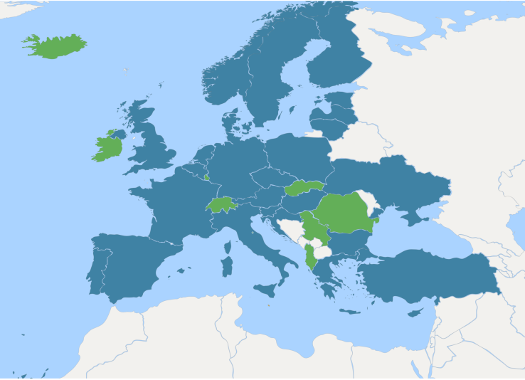 Countries in EuroPsy