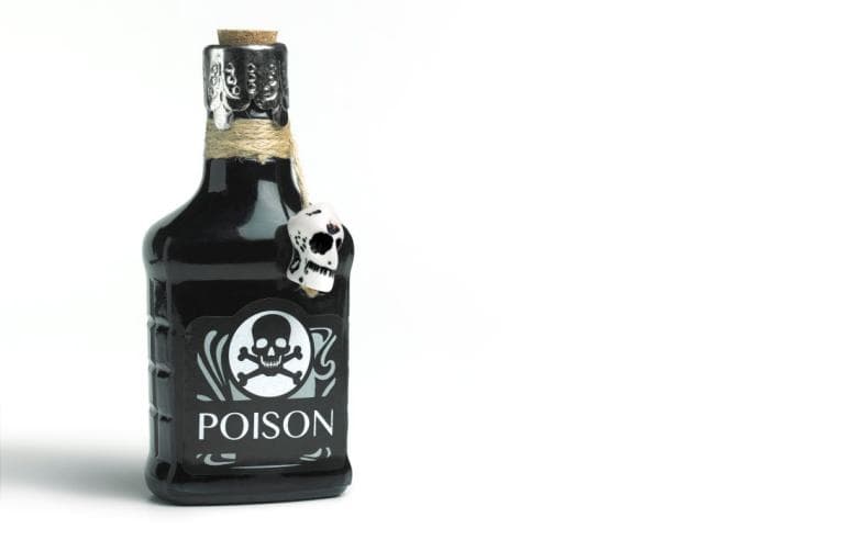 Stereotypical bottle of poison
