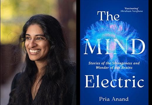 Pria Anand with book, 'The Mind Electric'