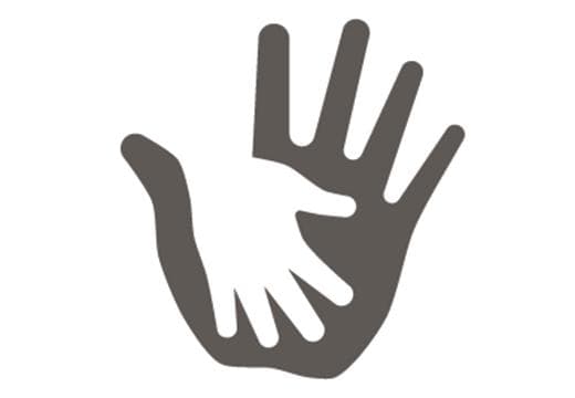 Sillhouette of two hands
