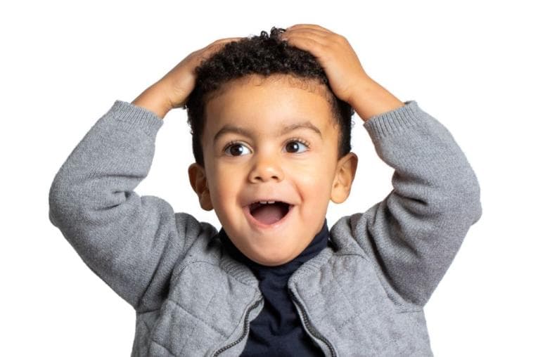 A child having an aha moment